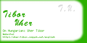 tibor uher business card